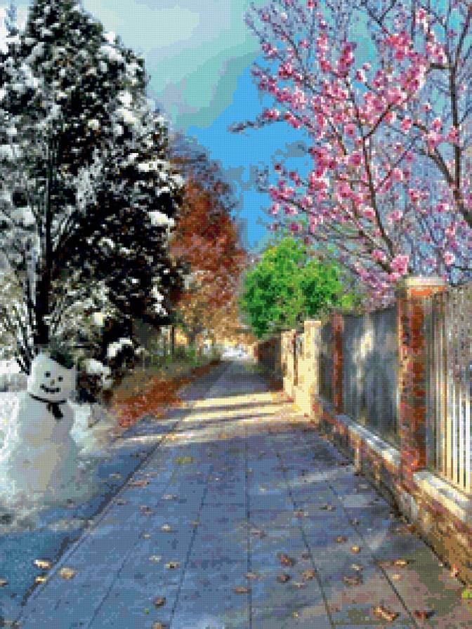 Времена года - времена года, зима, лето, весна, осень - предпросмотр