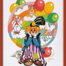 Оригинал схемы вышивки «Грусный клоун» (№314692)