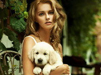 девушка собака - оригинал