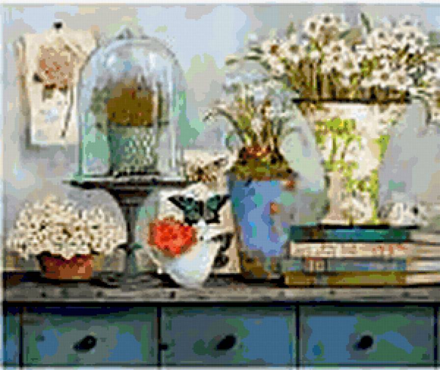 №315023 - натюрморт, вазы, цветы, нарциссы - предпросмотр