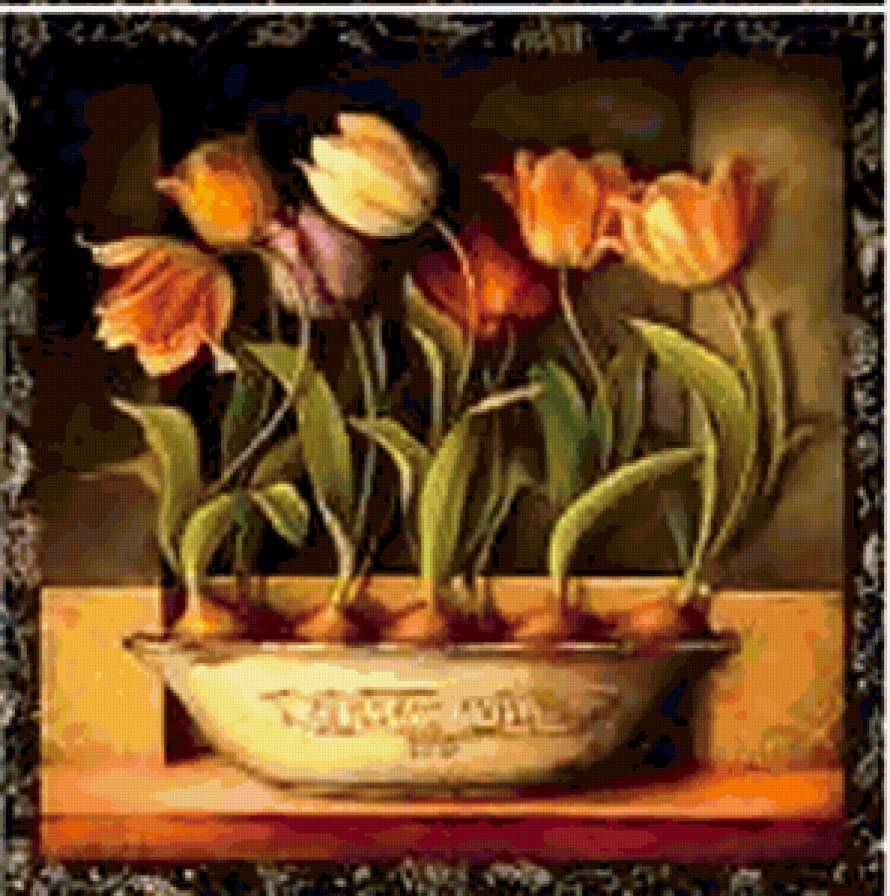 №315193 - вазы, цветы, тюльпаны, натюрморт - предпросмотр