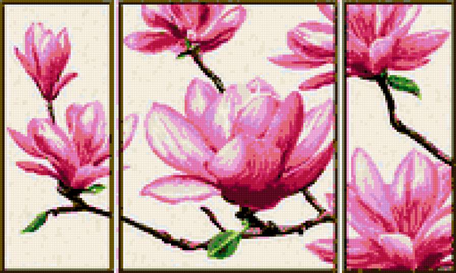 магнолия!! - триптих, сакура - предпросмотр