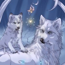 Схема вышивки «волки»