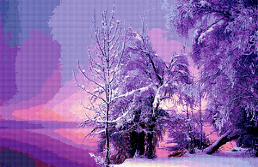 зима - пейзаж - предпросмотр