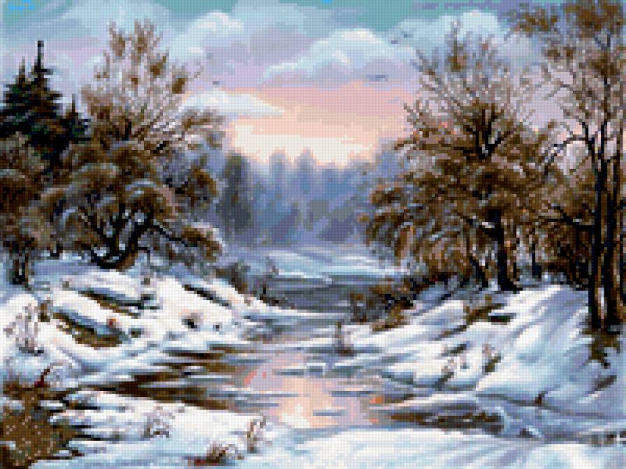 пршла весна - лес, весна, река - предпросмотр