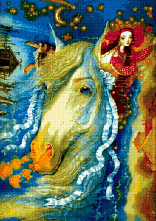 katerina-shtanko. - сказки, лошадь, акварель, девушка, женщина - предпросмотр