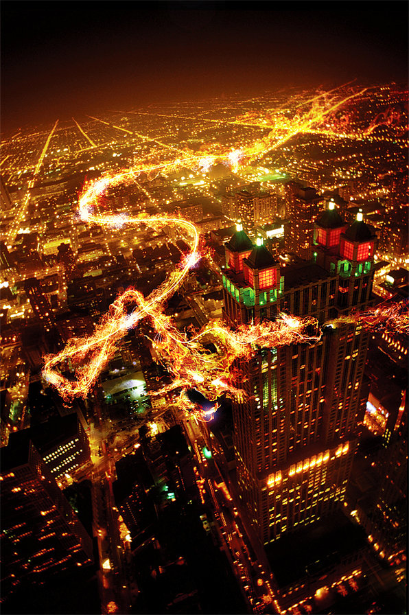 josh rhode. - мегаполис, город, ночь - оригинал