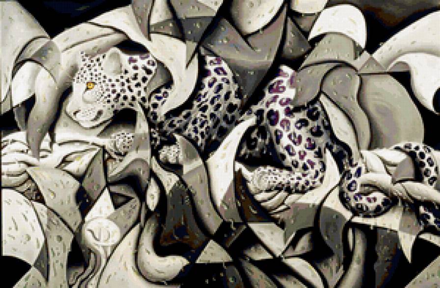 shay davis. - монохром, черно-белое, животные, леопард, фэнтези - предпросмотр