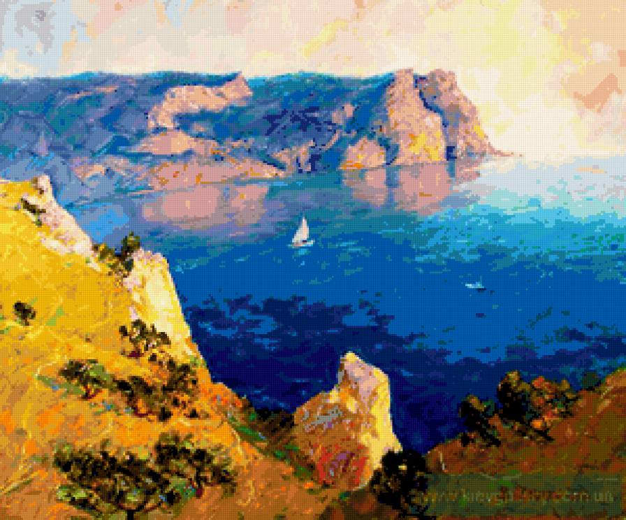 Крымский пейзаж - крым, море, горы, пейзаж - предпросмотр