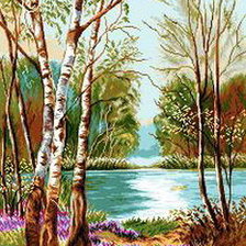 Схема вышивки «весна идет»