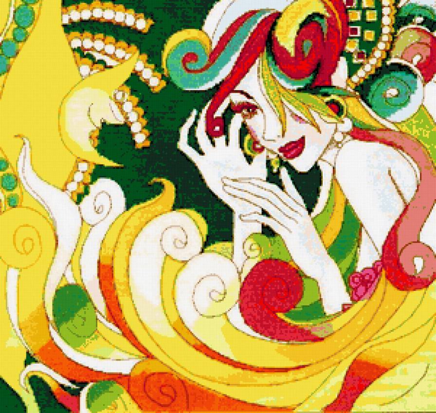 №317917 - портрет, абстракция, девушка - предпросмотр