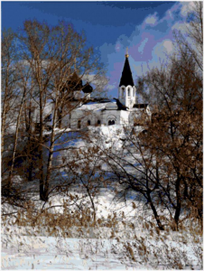 Церковь Троицы Живоначальной - церкви, природа, купола, соборы, храмы, пейзаж - предпросмотр