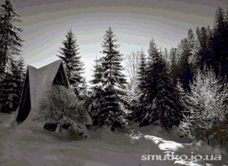 зима - пейзаж - предпросмотр