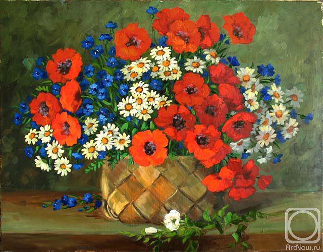 Маки ромашки васильки - оригинал