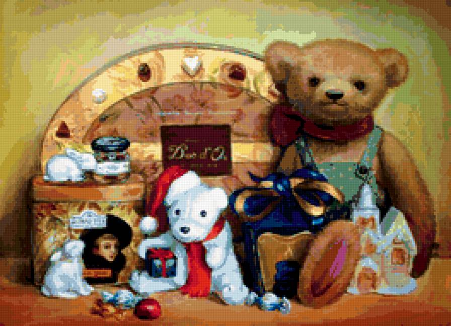 Винтажный миша. - деткам, пушистые комочки - предпросмотр