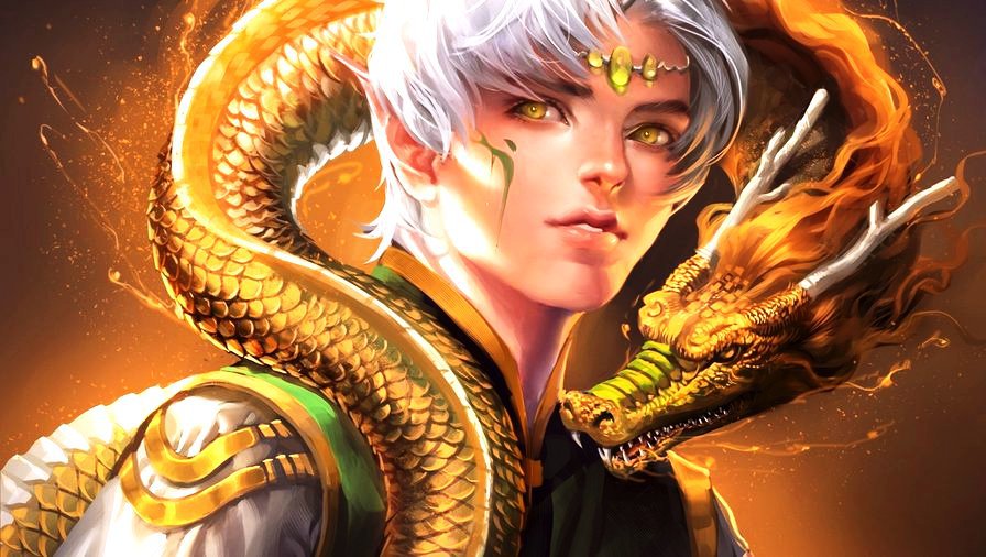 эльф с драконом - оригинал