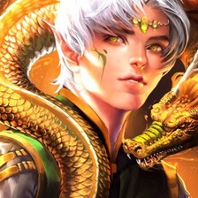 Схема вышивки «эльф с драконом»