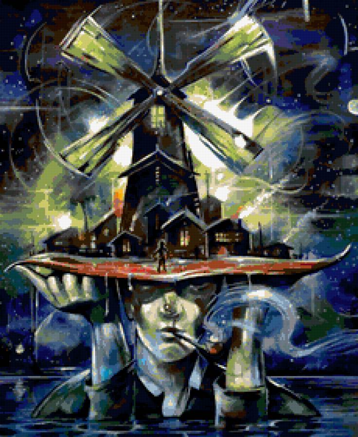 городок - ночь, дом, образ, мельница, трубка, тайна - предпросмотр