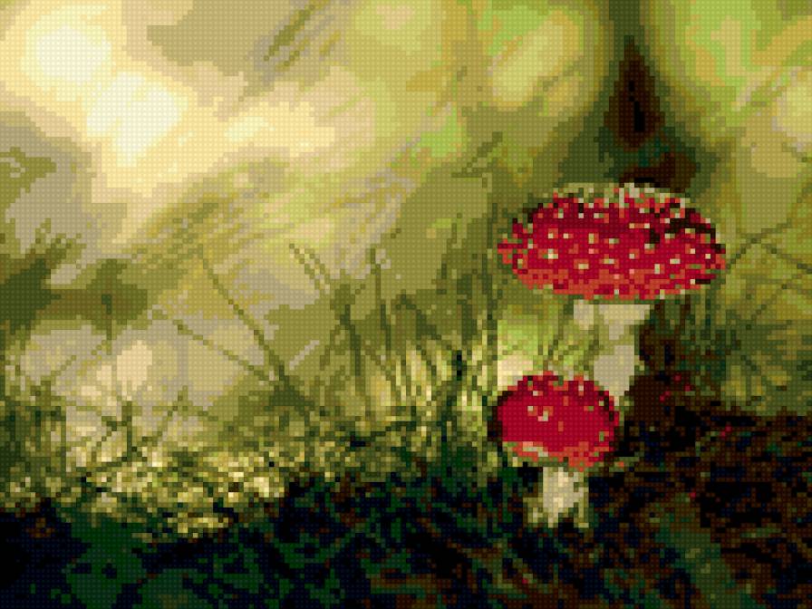 мухоморы - мухомор, лес, поляна - предпросмотр