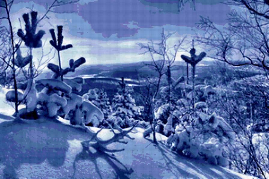 зима - пейзаж - предпросмотр