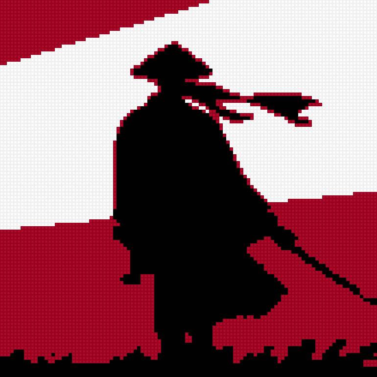 самурай - человек, черное, аниме, самурай, воин - предпросмотр