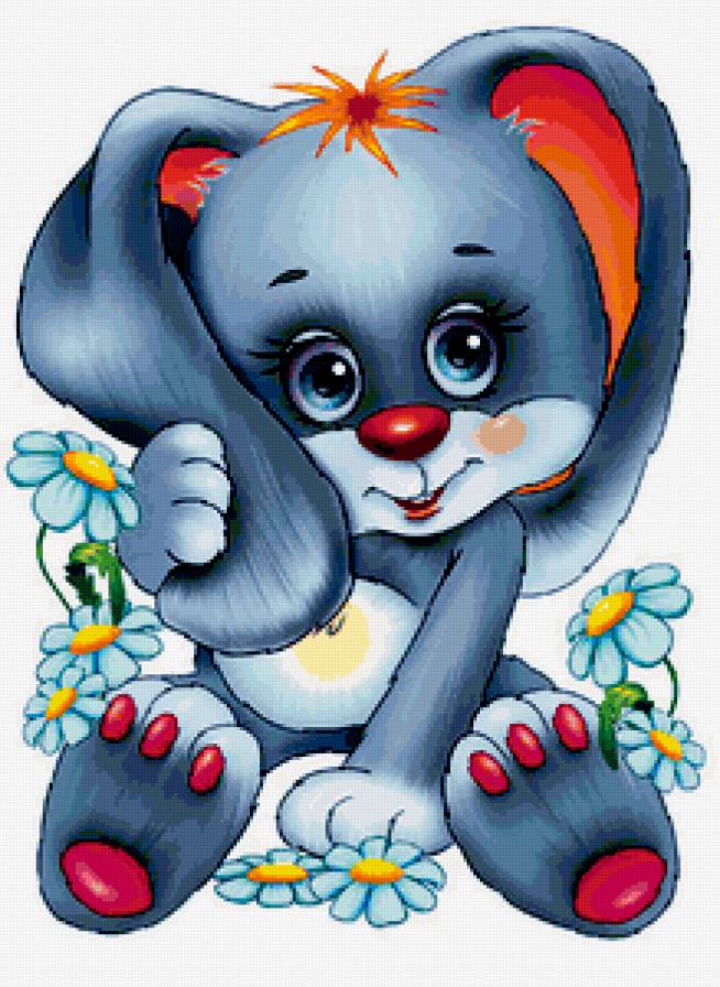 детская - ромашки, зайка - предпросмотр