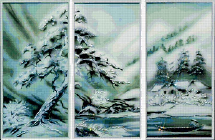 Снежная лавина - пейзаж., зима, красота - предпросмотр