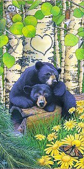 Влюблённые медведи - любовь, медведь, медведи, животные, лес, звери, природа - оригинал