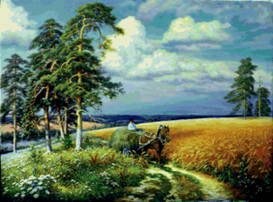 летний пейзаж - лето, природа, поле - предпросмотр