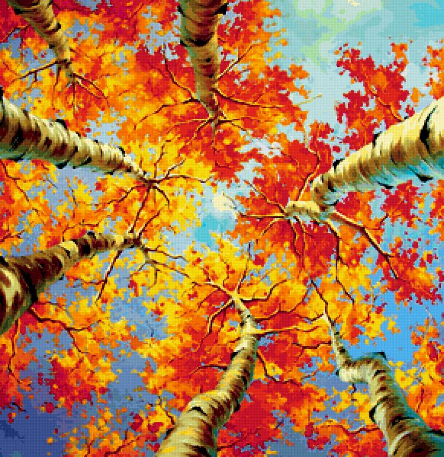 березки - природа, лес, осень - предпросмотр