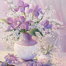 Схема вышивки «Лиловое утро»
