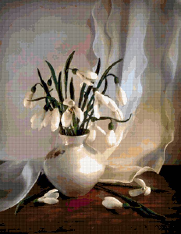 подснежники - букет, подснежники, натюрморт, цветы - предпросмотр