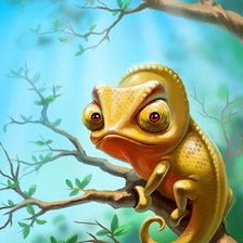 Схема вышивки «хамелеончик»