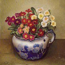 Схема вышивки «цветы в горшке»