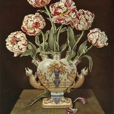 Оригинал схемы вышивки «весенние цветы,тюльпаны» (№321633)