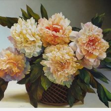 Схема вышивки «пионы 44»