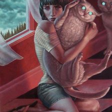 Схема вышивки «Кошатница»