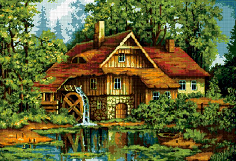 Водяная мельница - предпросмотр