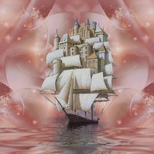 Схема вышивки «Парусник»