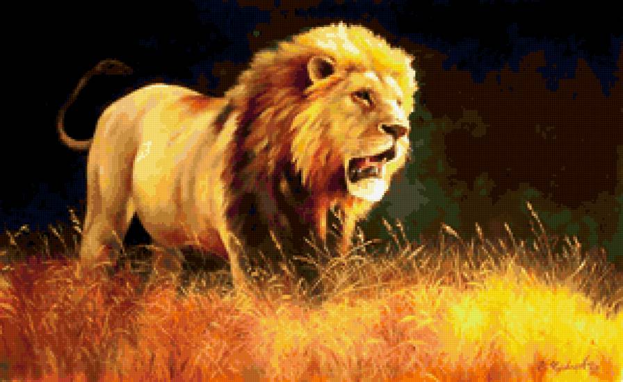 "Дикие кошки" 4 - дикие кошки, картины, животные - предпросмотр