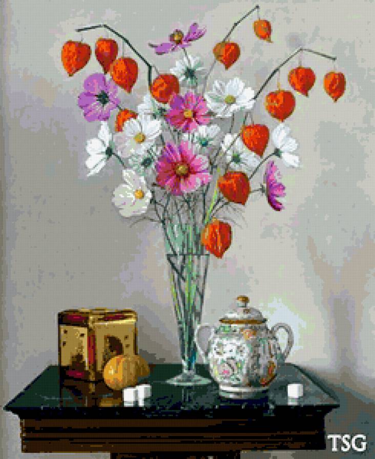 Натюрморт с сахаром - натюрморт. кухня. посуда.цветы.букет. - предпросмотр