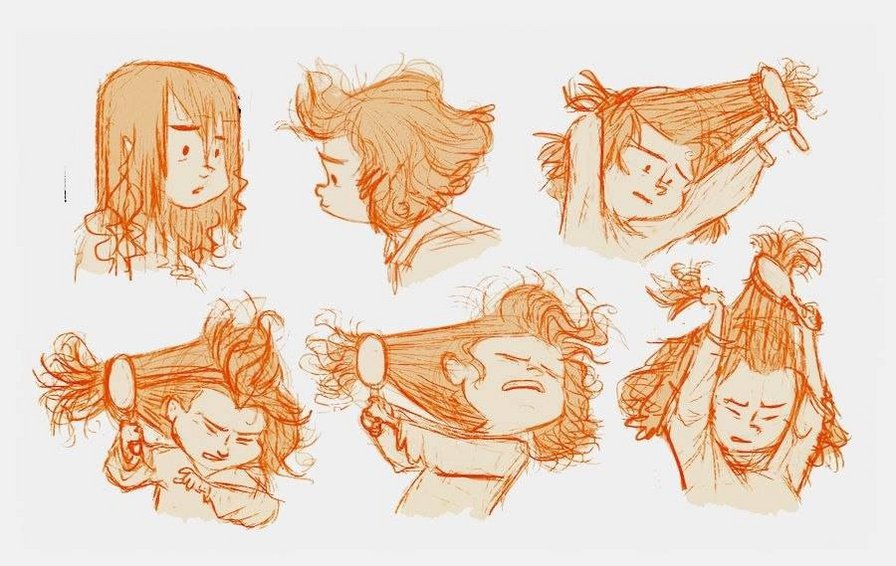 Утро - прическа, утро, девочка - оригинал