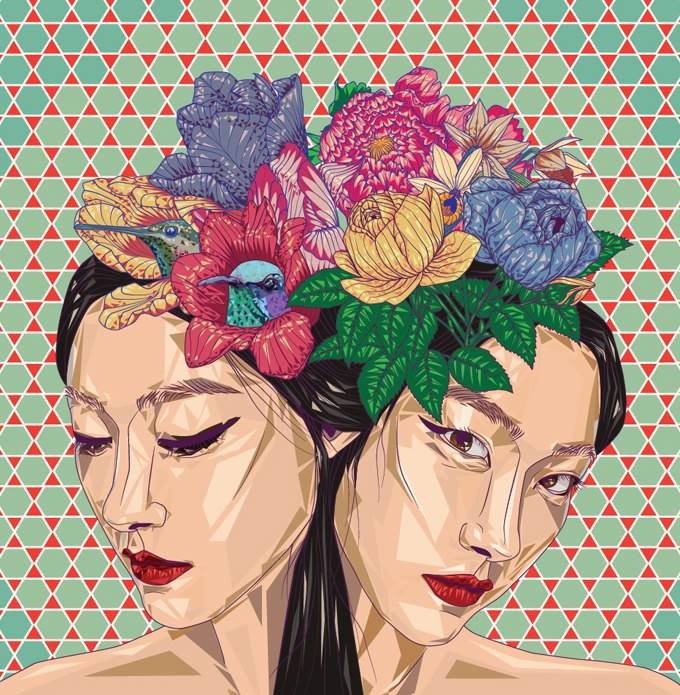 Отражение - девушка - оригинал