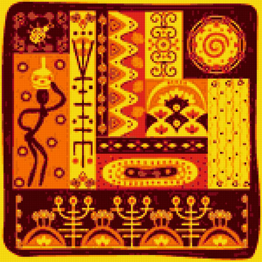 Подушка-печворг - просто, подушка, узор, абстракция - предпросмотр