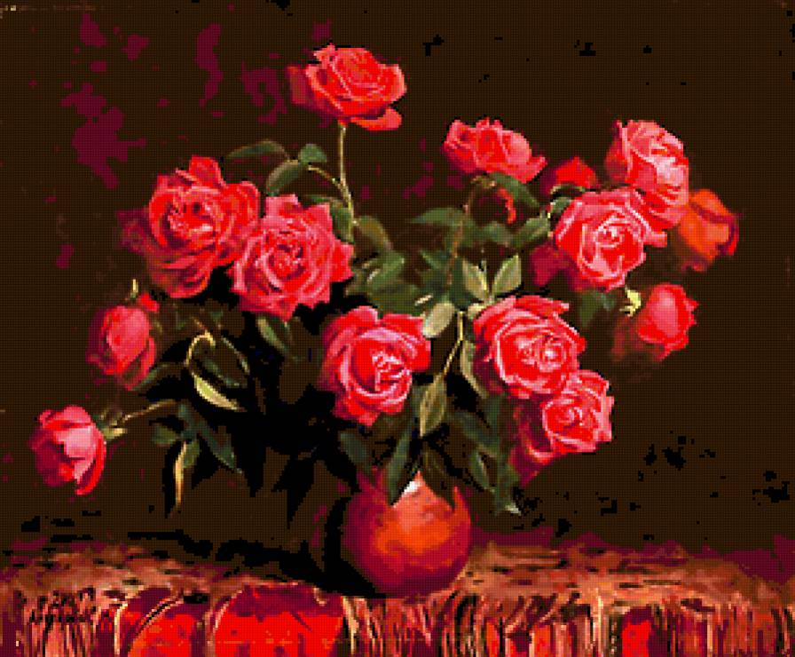 красные розы - цветы, розы, букет - предпросмотр
