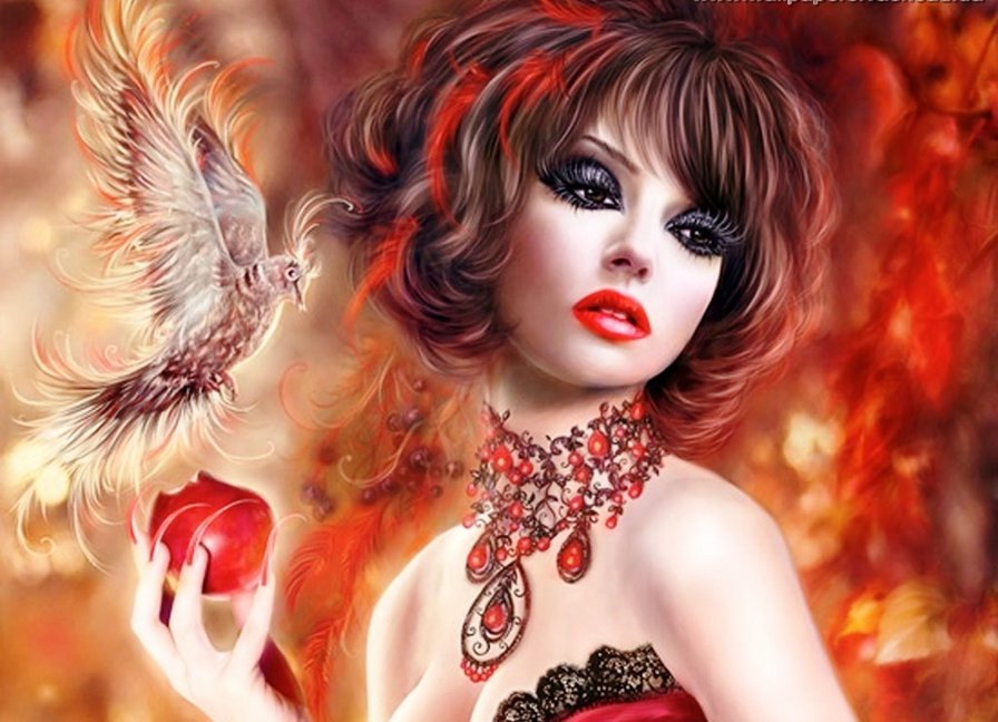 девушка с яблоком - оригинал