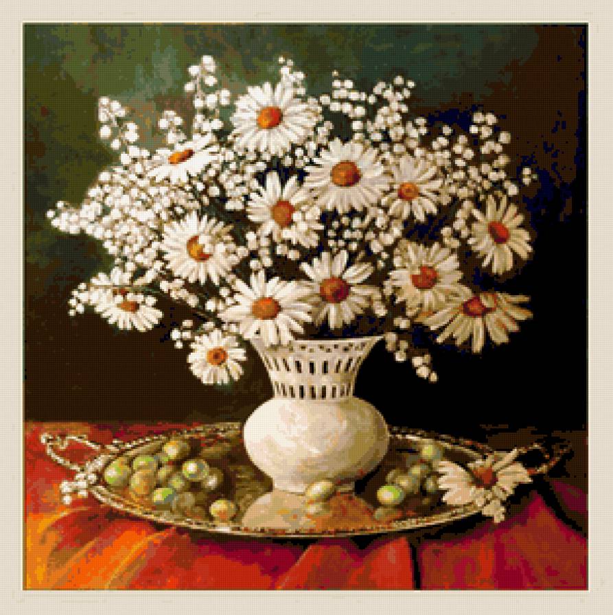 ромашки - натюрморт, цветы, ромашки, букет - предпросмотр