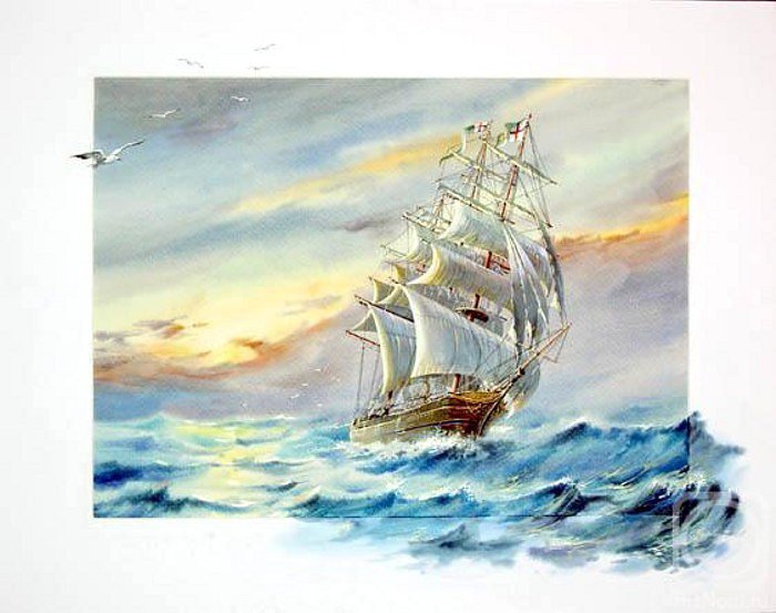 Парусник - морские мотивы - оригинал