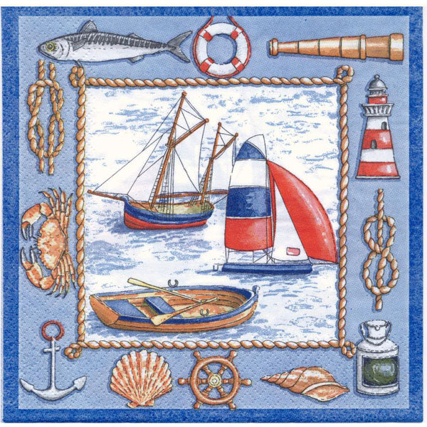 Подушка - морские мотивы - оригинал