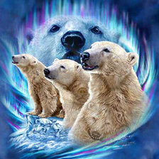 Схема вышивки «белые медведи»